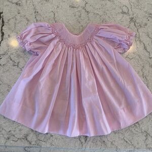 Petit Ami Pink Gingham Smocked Baby Dress Newborn